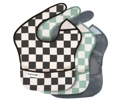 3 Baberos Checkers Black