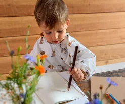 2 Baberos con Mangas Little Mateys Royal Blue