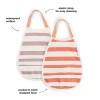 2 Baberos Pull-Over Stripes Papaya/Powder