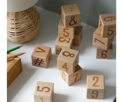 12 Bloque de Números Wooden