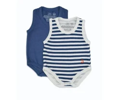 2 Body Bebé (0-36meses) Sin Manga Summer Blue