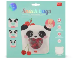 3 Bolsas Reutilizables para Snacks Panda