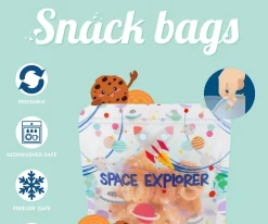 3 Bolsas Reutilizables para Aperitivos Space