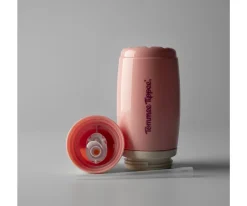 2 Botellas Isotérmicas Antigoteo con Pajita Amarillo/Azul Pastel 266ml