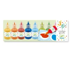 8 Botes de Témperas de Colores