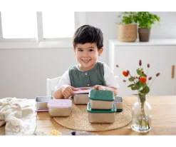 3 Cajitas Almuerzo Acero Happy Lavender