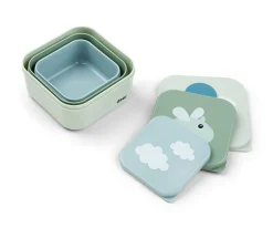 3 Cajitas Almuerzo Happy Clouds Green