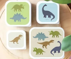 4 Cajitas Almuerzo y Snacks Dinosaurios