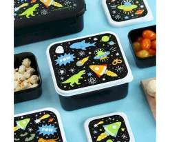 4 Cajitas Almuerzo y Snacks Galaxy