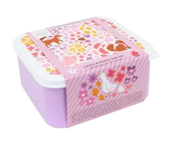 4 Cajitas Almuerzo y Snacks Flowers Garden