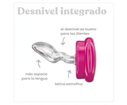 2 Chupetes Anatómicos Day & Night Pink Garnet Heart