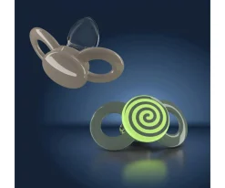 2 Chupetes Anatómicos Dentistar Day & Night Green Beige Espiral