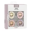 4 Chupetes BIBS Boheme Ivory/Blush/Blossom/Dusky Lilac