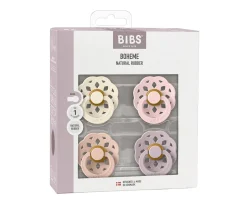 4 Chupetes BIBS Boheme Ivory/Blush/Blossom/Dusky Lilac