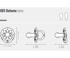 2 Chupetes BIBS Boheme Nocturnos Blush/Vanilla