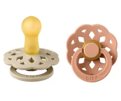 2 Chupetes BIBS Boheme Vanilla/Peach