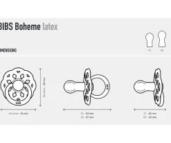 2 Chupetes BIBS Boheme White/Sunshine
