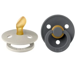 2 Chupetes BIBS Colour Anatómica Sand/Iron