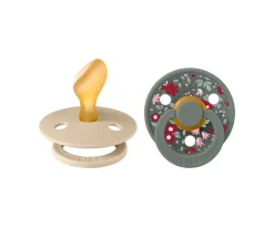 2 Chupetes BIBS Colour Anatómica Liberty Chamomile Lawn Vainilla/Pine Mix