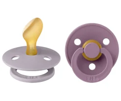 2 Chupetes BIBS Colour Anatómica Fossil Grey/Mauve