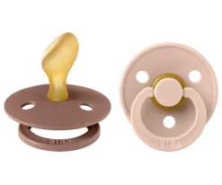 2 Chupetes BIBS Colour Anatómica Blush/Woodchuck