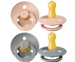 2 Chupetes BIBS Colour Round Cloud/Blush