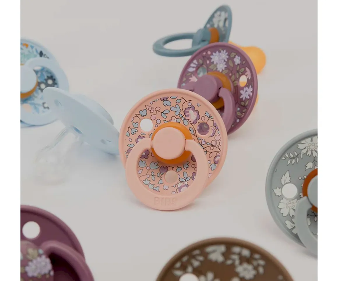 2 Chupetes BIBS Colour Round Liberty Capel Fossil Grey Mix