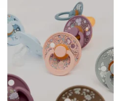 2 Chupetes BIBS Colour Round Liberty Eloise Dusty Blue Mix