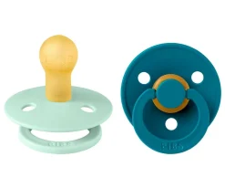 2 Chupetes BIBS Colour Round Nordic Mint/Forest Lake