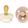 2 Chupetes BIBS Colour Simétrica Ivory/Blush