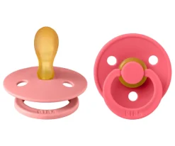 2 Chupetes BIBS Colour Simétrica Dusty Pink/Coral