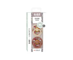 2 Chupetes BIBS Colour Simétrica Liberty Chamomile Lawn Vainilla/Woodchuck Mix