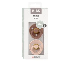 2 Chupetes BIBS Colour Simétrica Blush/Woodchuck