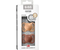 2 Chupetes BIBS Couture Peach/Woodchuck Silicona