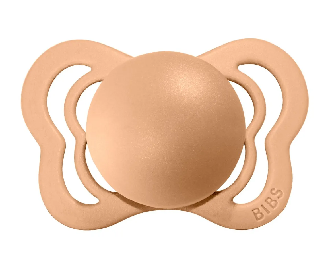 2 Chupetes BIBS Couture Vanilla/Peach Látex