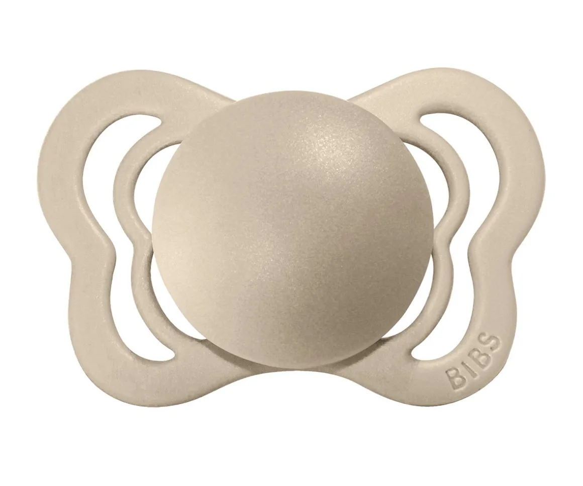 2 Chupetes BIBS Couture Vanilla/Peach Látex