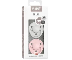 2 Chupetes BIBS De Lux Ivory/Baby Pink Silicona
