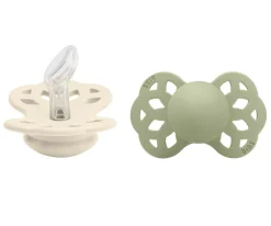 2 Chupetes BIBS Infinity Anatómica Ivory/Sage