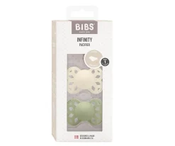 2 Chupetes BIBS Infinity Anatómica Ivory/Sage