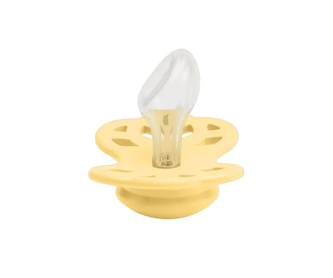 2 Chupetes BIBS Infinity Anatómica Pale Butter/Violet Sky