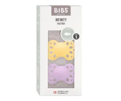 2 Chupetes BIBS Infinity Simétrica Pale Butter/Violet Sky