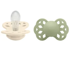 2 Chupetes BIBS Infinity Simétrica Ivory/Sage