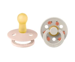 2 Chupetes BIBS Studio Colour Round Ladybug Blush Mix