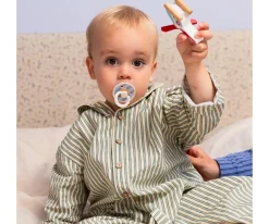 2 Chupetes BIBS Studio Colour Round Block Baby Blue Dusty Blue Mix