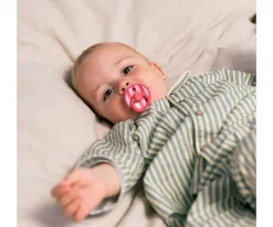 2 Chupetes BIBS Studio Colour Round Block Baby Pink Coral Mix