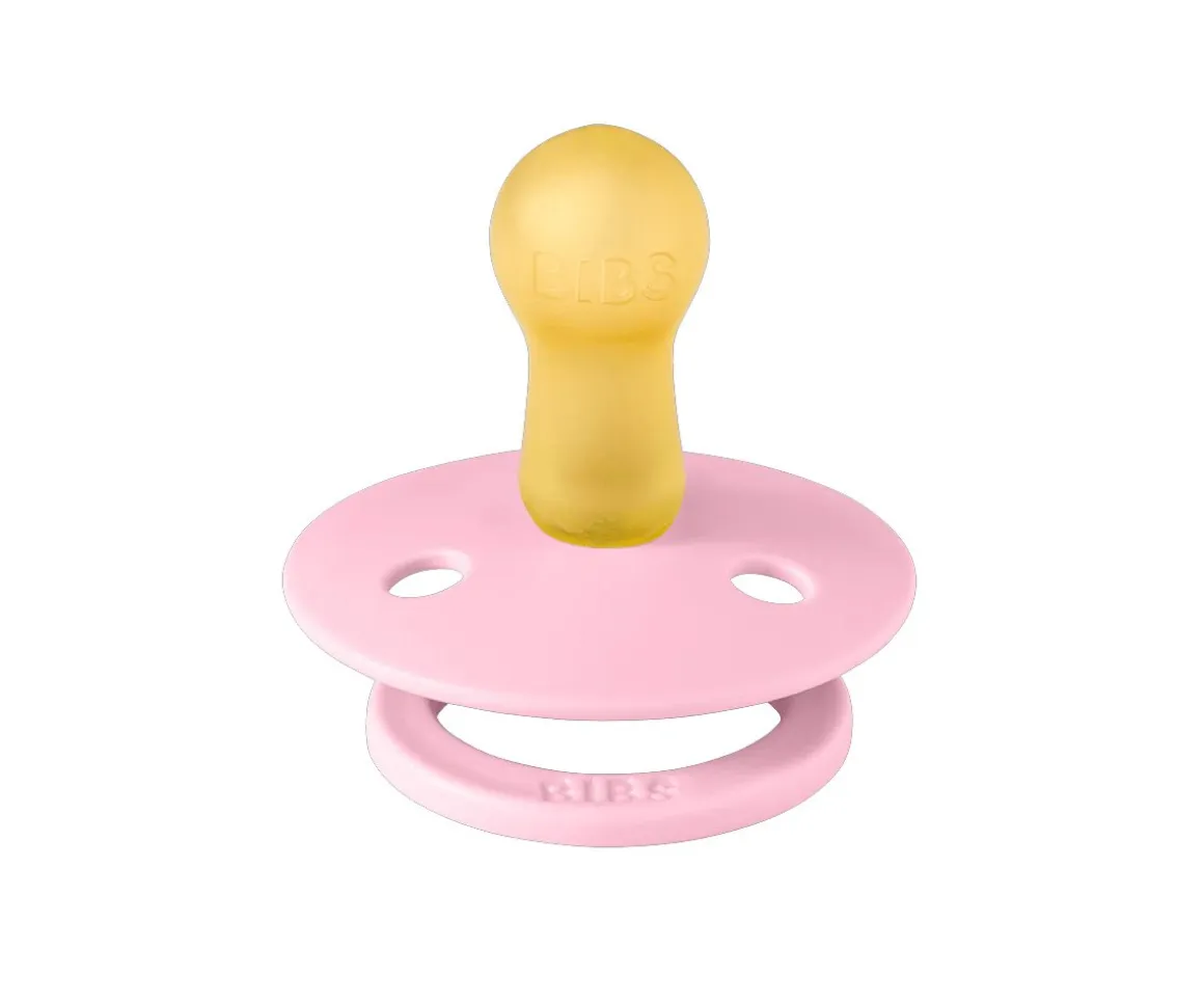 2 Chupetes BIBS Studio Colour Round Block Baby Pink Coral Mix