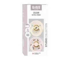 2 Chupetes BIBS Studio Colour Round Bumblebee Ivory Mix