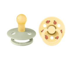 2 Chupetes BIBS Studio Colour Round Ladybug Sage Mix