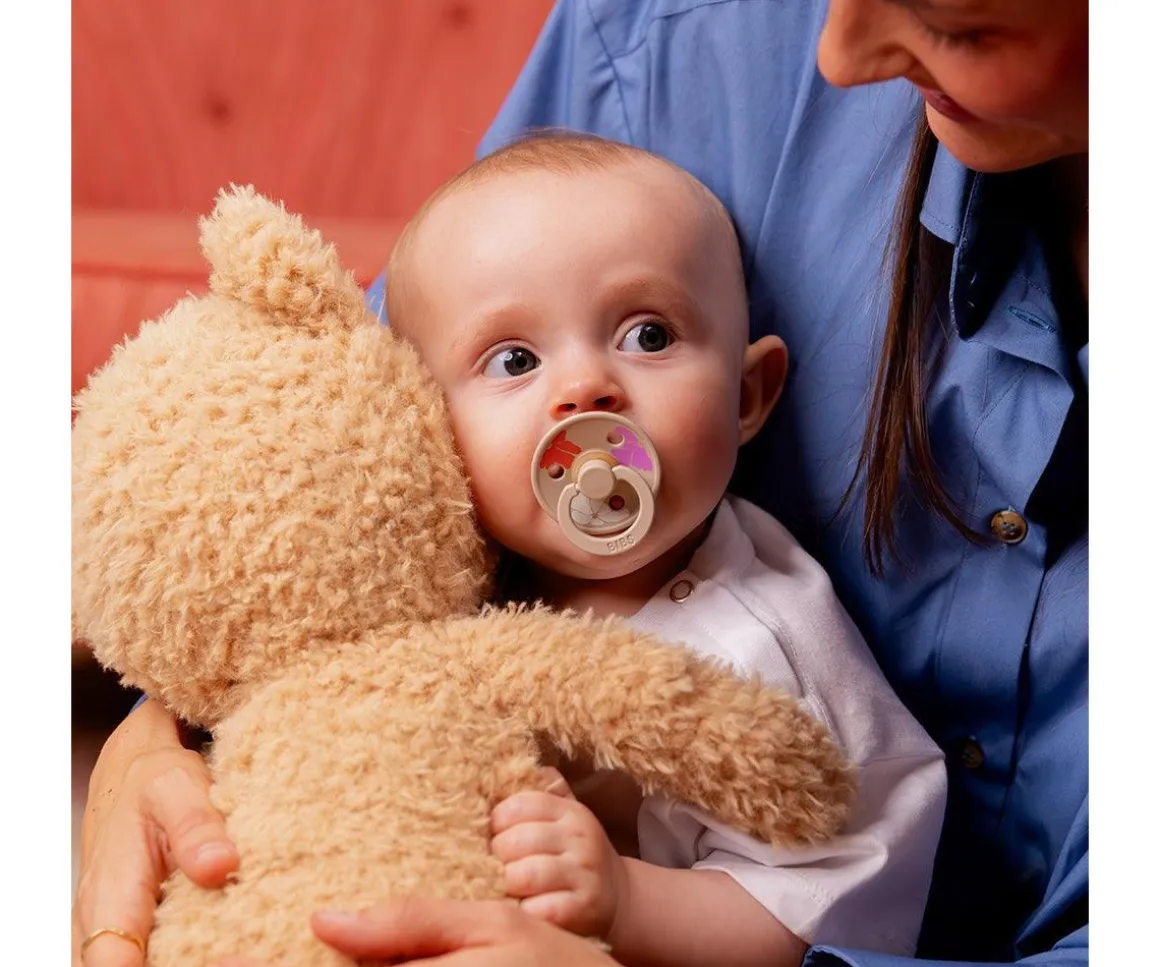 2 Chupetes BIBS Studio Colour Round Morning Bloom Vanilla Mix