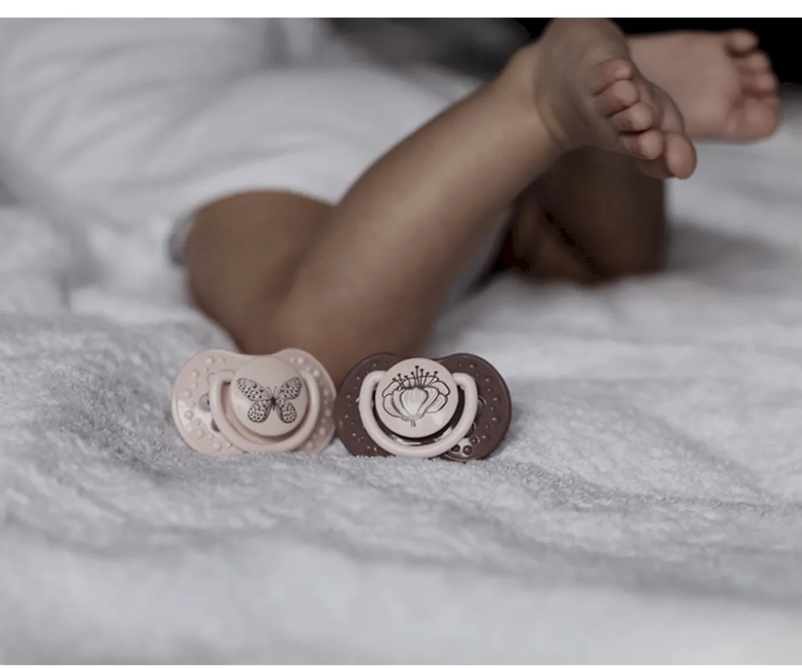 2 Chupetes Lovi Botanic Pink Vintage